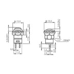 5/20/100PCS Latching/Momentary 12MM Round  Push Button Switch With Cable 20CM Self-Locking DS-428/427 Self-Resetting