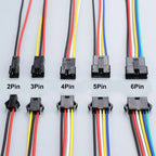 2/3/4/5/6 Pin SM JST Plug Socket Terminal Wire Male Female Connector Cable For Led Strip Light Lamp Driver Adapter With 20cm