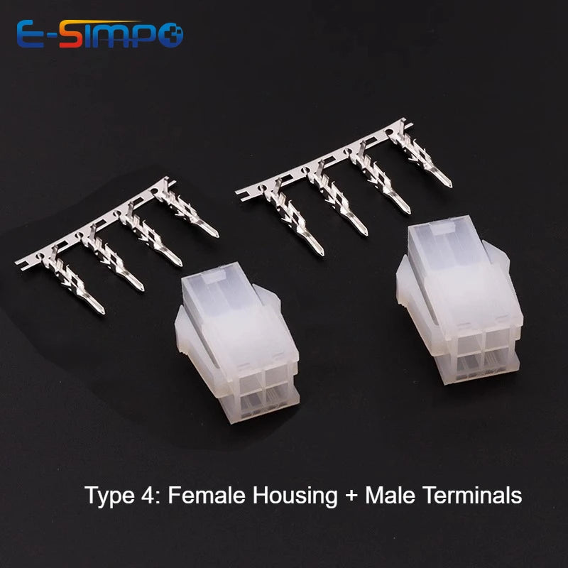 10Set MX4.2mm Pitch 5557/5558/5559/5569 0.165" Mini-Fit Dual Row 2*1-2*12P Female Receptacle Male Plug Pin Terminal Connector
