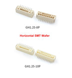 20pcs GH 1.25mm 2P 3P 8P 10P 12P Micro Right Angle Horizontal SMD SMT Wire Connector Wafer Male Pin Header with Lock/latch