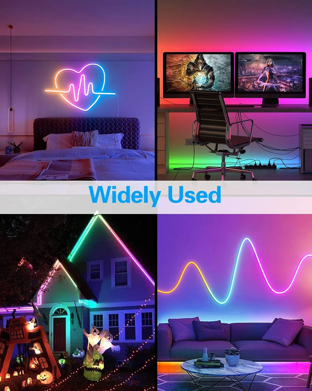 12V 24V RGB Neon Light LED Strip Addressable WS2811 84LEDs/m 6x12mm Flex Silicone Rope Rainbow Lamp Home Decoration Waterproof