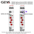 GEYA GRV8-04 05 06 08 Three Phase Voltage Control Relay Phase Sequence Phase Failure Over Voltage Undervoltage Protection