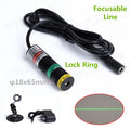 520nm Green Line Laser Module Focusable D18x65mm 10-100mw High Precision for Cutting Positioning | FREE EU Adapter