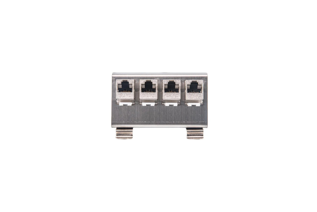 Linkwylan Keystone Frame Holder for DIN Rail Mounting Plate Electrical Distribution Box DIN-Rail Adapter 1/2/3/4/8-Ports