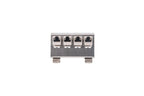 Linkwylan Keystone Frame Holder for DIN Rail Mounting Plate Electrical Distribution Box DIN-Rail Adapter 1/2/3/4/8-Ports