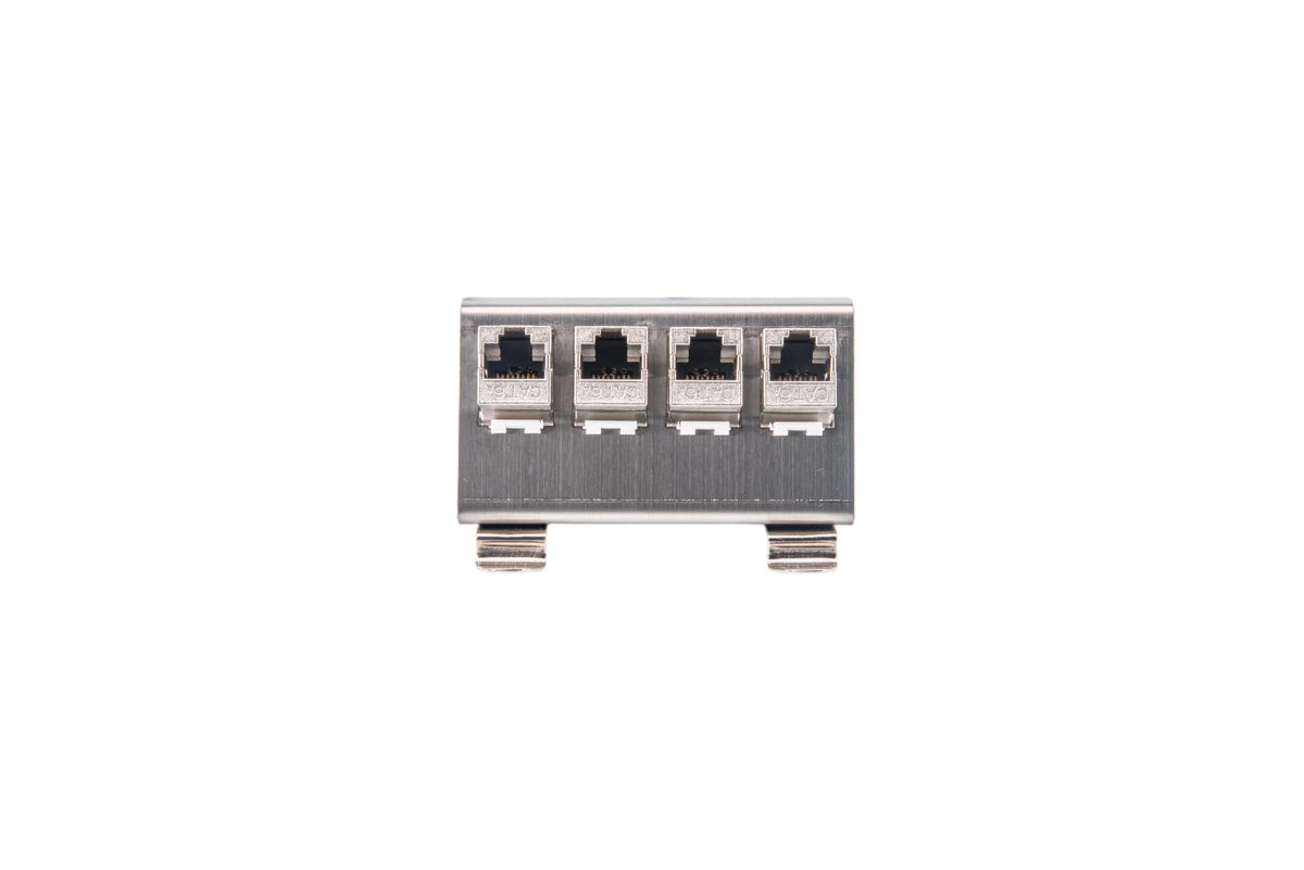 Linkwylan Keystone Frame Holder for DIN Rail Mounting Plate Electrical Distribution Box DIN-Rail Adapter 1/2/3/4/8-Ports