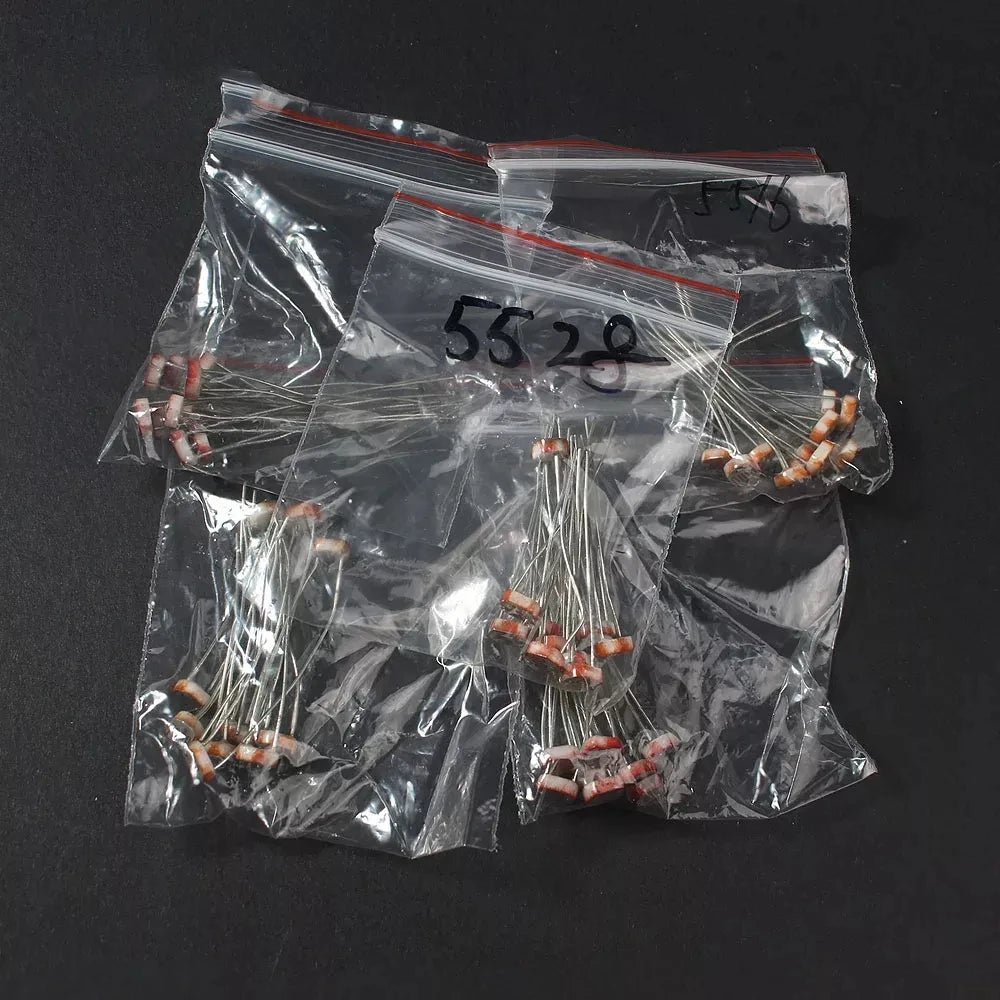 50PCS Photo Light Sensitive Resistor GL5506 GL5516 GL5528 GL5537 GL5539 Photoresistor Kit Photoconductive Resistance
