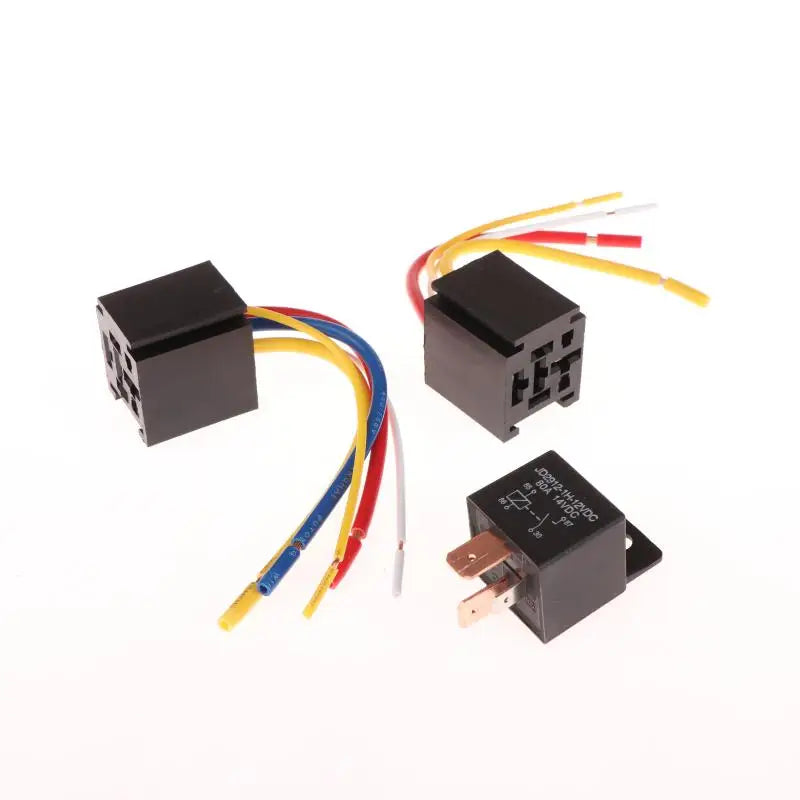 1Set 4/5 Pin Automotive Relay 12V DC 24V 40A Waterproof Relay For Motorcycle Headlight Air Conditioner With Socket
