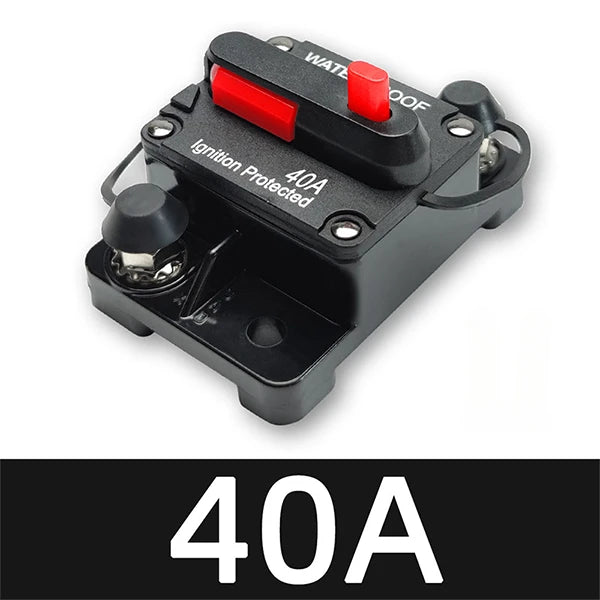 20A to 300A 12V-48V Circuit Breaker Power Protect Fuse Trolling with Manual Reset Waterproof Car Boat Manual 30A 80A 100A 300A