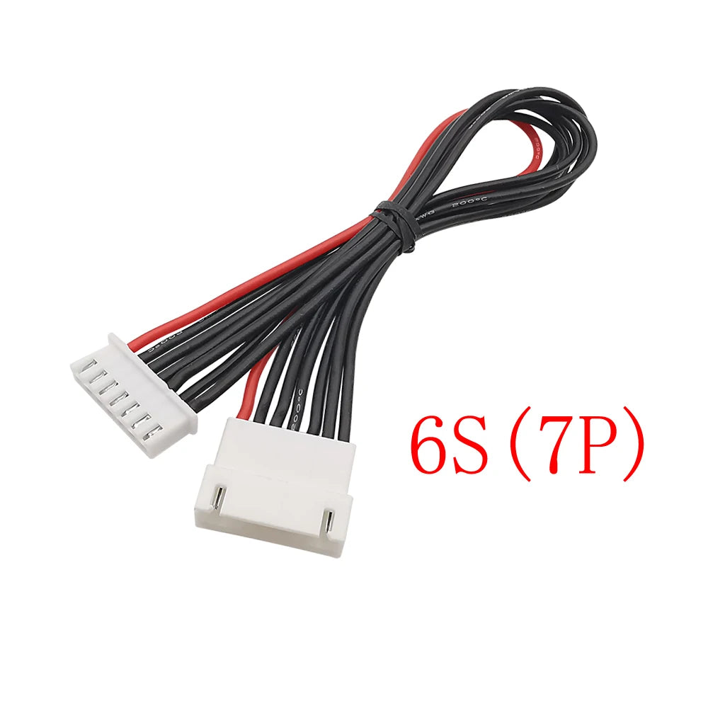 JST XH 2.54mm Pitch 2/3/4/5/6/7/8S Pin Male to Female Battery Balance Charger Silicone Wire Extension Lead Connector 20CM 22AWG