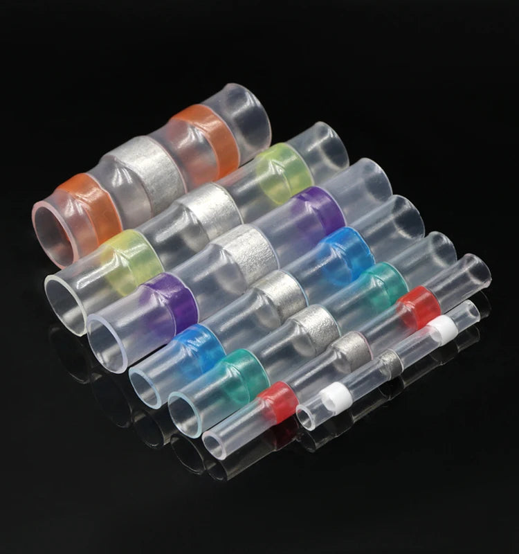 Solder Seal Wire Connectors 3:1 Shrinkage Rate Waterproof Electrical Cable Terminals Heat Shrink Tube Electrical Butt Splice