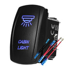 12V 24V Boat Trim Tabs Switch (ON)-OFF-(ON) Momentary Rocker Switch Waterproof Blue Light ON-OFF Toggle Switch With Harness