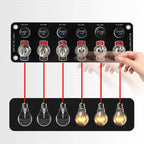3/6 Gang Toggle Switch Panel On/Off Rocker Toggle Switch with 10A Fuse Racing Cars RV Camper Marine Boat Yacht 12V/24V Switches
