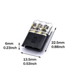 10/30/50pcs wire connect terminal connector, 3-pin Bidirectional Plug-in Cable Buckle Connector DC Lock Cover Suitable LED