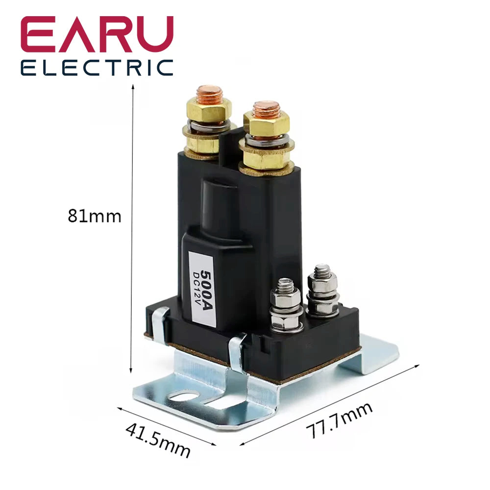 500A Heavy Duty Car Starter Relay 12V 24V DC Dual Battery Isolator 4 Pin High Current Power Switch Contactor Truck RV Boat Marin
