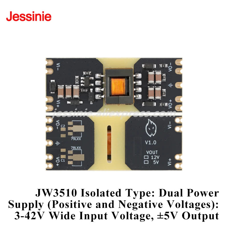 5pcs/1pc Isolated DC-DC Power Module Wide Voltage 3-42V Input JW3510 5V 12V Output XC7010 15-70V Stabilizer Board Reserved LDO