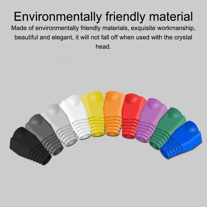 50/100Pcs RJ45 Cable Connector Plug Cover Ethernet Network Cable Connector Plugs Strain Relief Boots - Plastic
