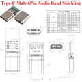 5PCS USB 3.1 Type-C Connector 24 Pins Male / Female Socket Receptacle Adapter To Solder Wire & Cable 24 Pins Support PCB Board