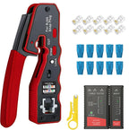 RJ45 crimping tool kit Ethernet crimper and tester for Cat5e Cat6 Cat6a 8P8C modular connectors