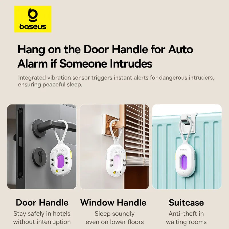 Baseus 2PCS Security Alarm Detector Upgrade Sound Protection Sensor for Door Window Camera Anti-theft Alarm Equipment Detector