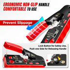 AMPCOM rj45 Crimper CAT7 Crimping Tool for Pass Through RJ11 RJ 45 Connector CAT6 CAT5E Modular Plugs With Wire Stripper Cutter