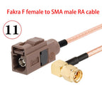 1PC Fakra F Male Female Brown Color To SMA Plug Jack Pigtail Cable Adapter RG316 15cm /30cm/50cm/100cm Wholesale NEW