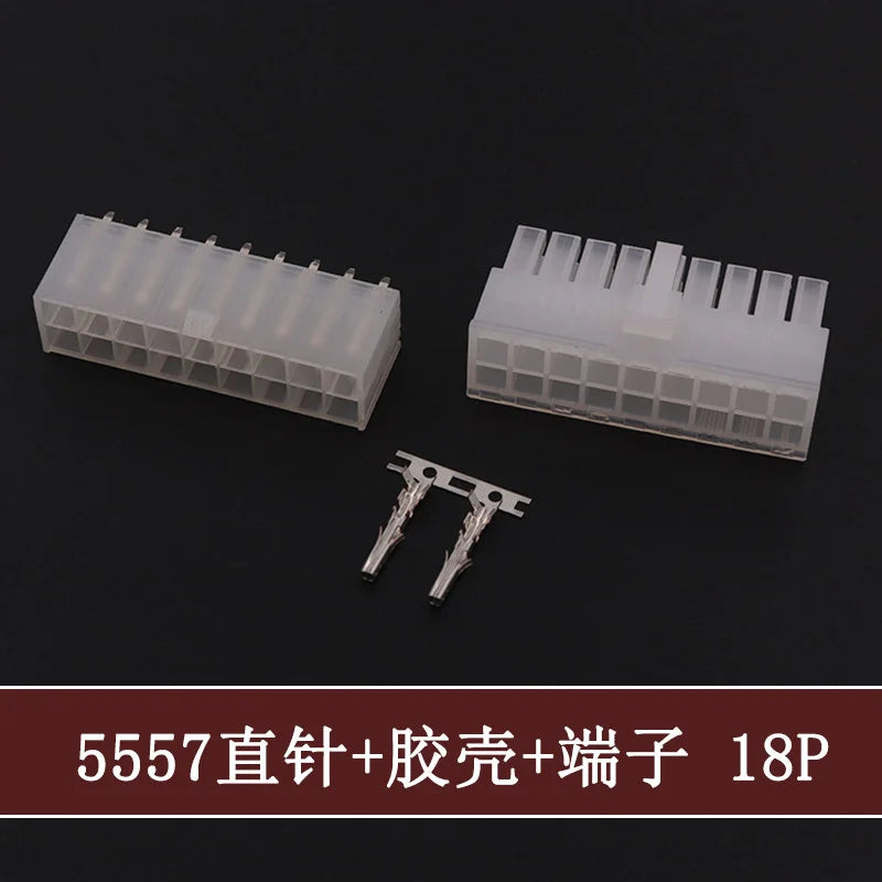 5Sets Molex 4.2mm Automotive Wire Connectors Plug 5557 Series RA Wafer Female Terminal 2-24P Housing for Electrical Wiring