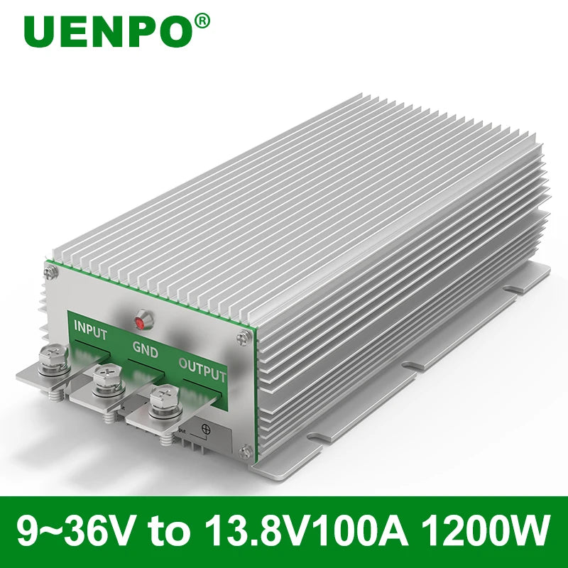 UENPO Wide Voltage Input 9-36V to 12V28V13.8V24V50A60A Voltage Regulator 30-60V to 36V DC Power Converter Inverter Transformer