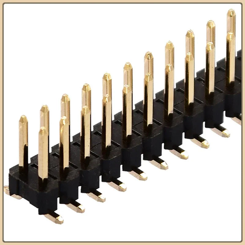 10Pcs SMD SMT Male PIN HEADER Strip Connectors Double Row 1.27mm 2.0mm 2.54mm Various Sizes 2*2/3/4...20P-40 Pin Count
