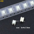 50/100/200Pcs/Lot SMD Tact Switch 3*4*2.5mm 4Pin Touch Micro Switch Push Button Switches 3x4x2.5H Button Car Remote Key Button