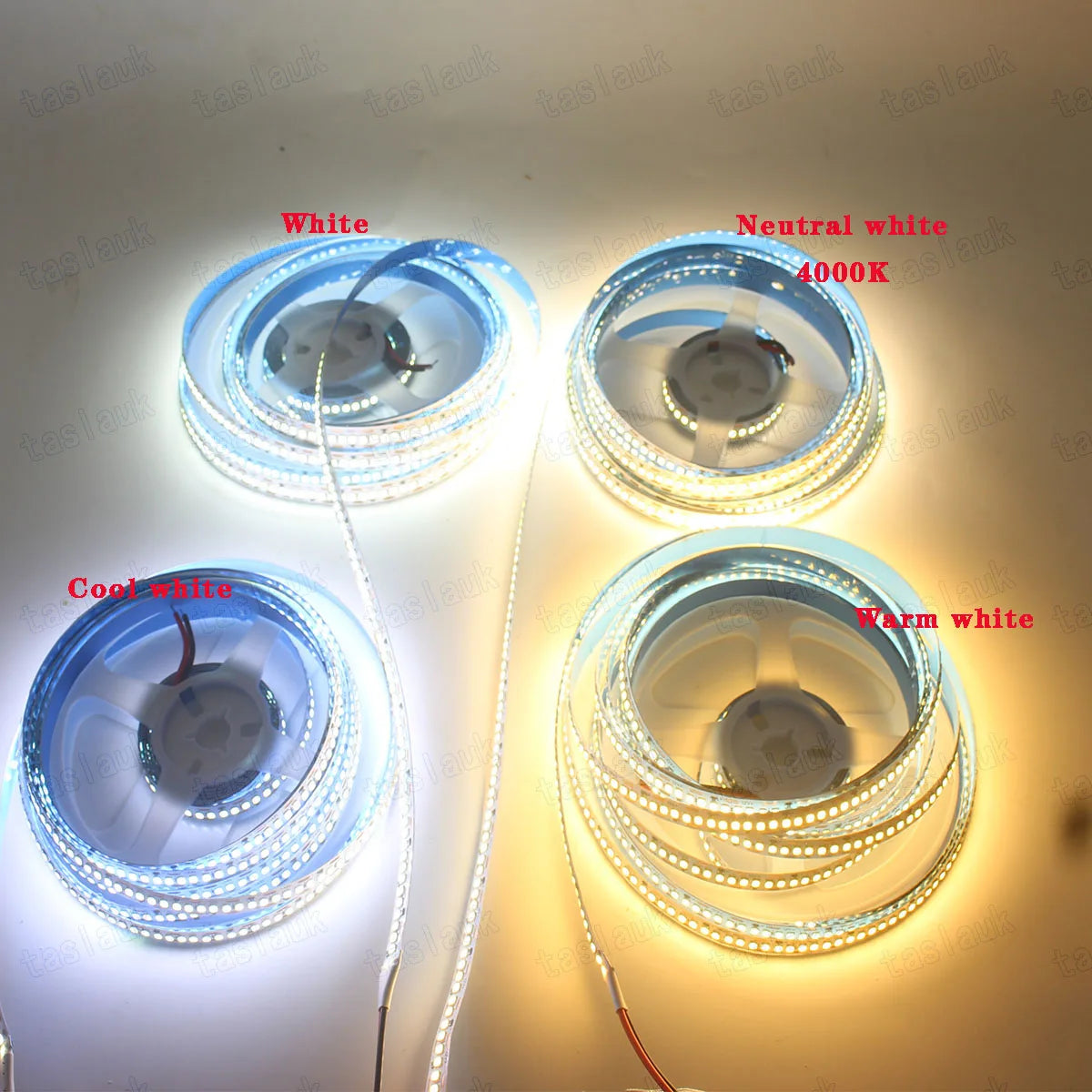 1/2/3/4/5m/lot 10mm PCB 2835 SMD 1200 LED Strip Tape DC12V 24V IP20 Non Waterproof Flexible Light 240 Leds/m, White Warm White