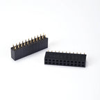 10pcs 2.54mm 2X2/3/4/5/6/8/10/12/13/20/40 Pin Female Header Strip Connector Double Row Straight Needle  2.54 Female Header Socke