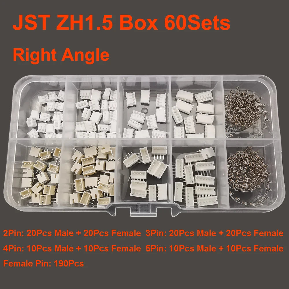 19 Type JST Box SH1.0/MX1.25/PH2.0/XH2.54/VH3.96/SM2.54/SYP Pitch Connector Terminal Kit  SMD/Straight/Right Angle Type DIY