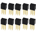 10PCS 2.54mm Pitch Straight Pin Header Male Connector 1x6/1x8/1x10/1x15/1x20/1x40 2x6/2x8/2x10/2x20 Single/Double Row PC