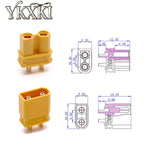 2-5PCS XT30U XT30U-F XT30U-M Connector Male Female Bullet Connector Plug Socket For RC FPV Car Lipo Battery Parts Plug