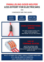 10/20Pcs Quick Push in Lever Wire Connector Splicing Compact Terminal 2 3 4 5 Ports Fast and Stable Connection Easy Installation
