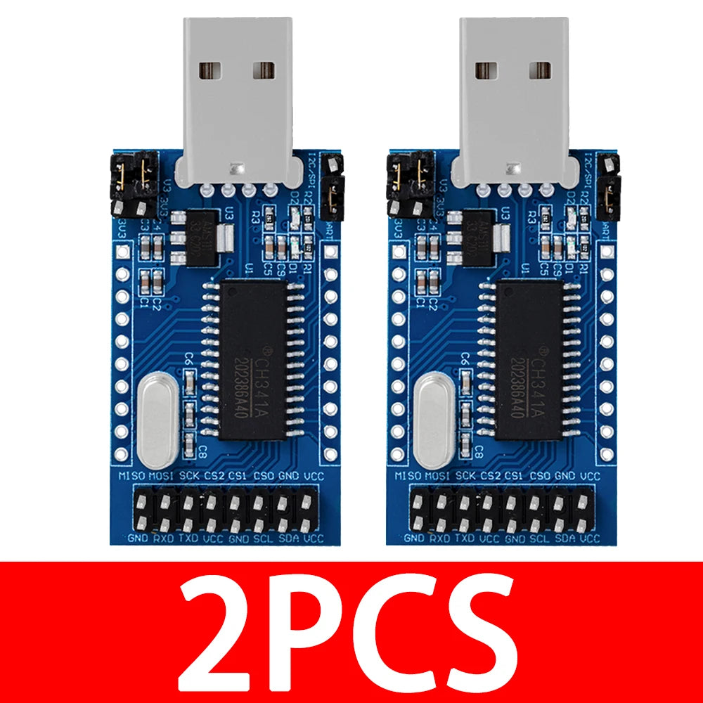 1~5PCS CH341A Programmer USB to UART IIC SPI I2C Convertor Parallel Port Converter Onboard Operating Indicator Lamp Board Module