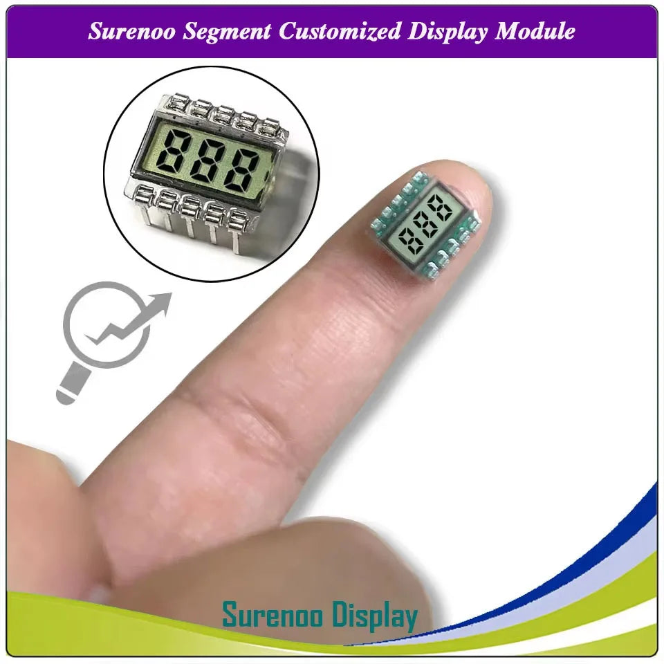 Surenoo 6-Digit "8 8 8.8.8.8" 7 Segment Digital 5V  LCD Module Display Screen Panel build-in HT1621 Controller w/ Backlight