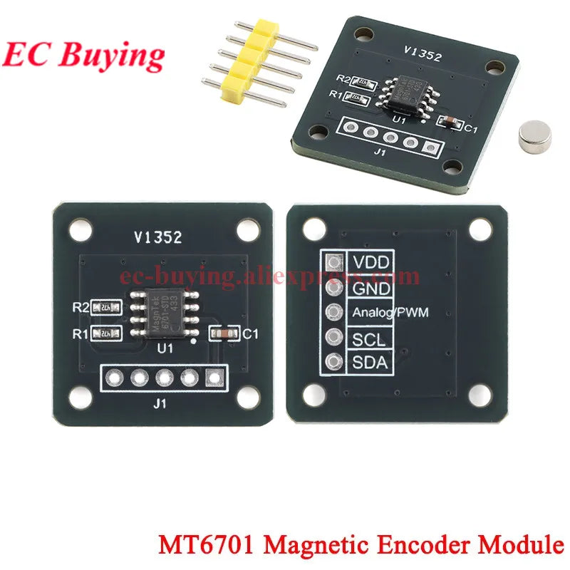 5Pc/1pc AS5600 Magnetic Encoder Module TLE5012 MT6701 MT6816 MT6826S AK09911C KTH7824 3144E Sensor Induction Control Door Switch