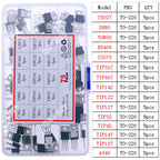 TO-92 TO-92L TO-126 TO-220 Series Mosfet Triode Thyristor PNP NPN Transistor Assortment Kit Box