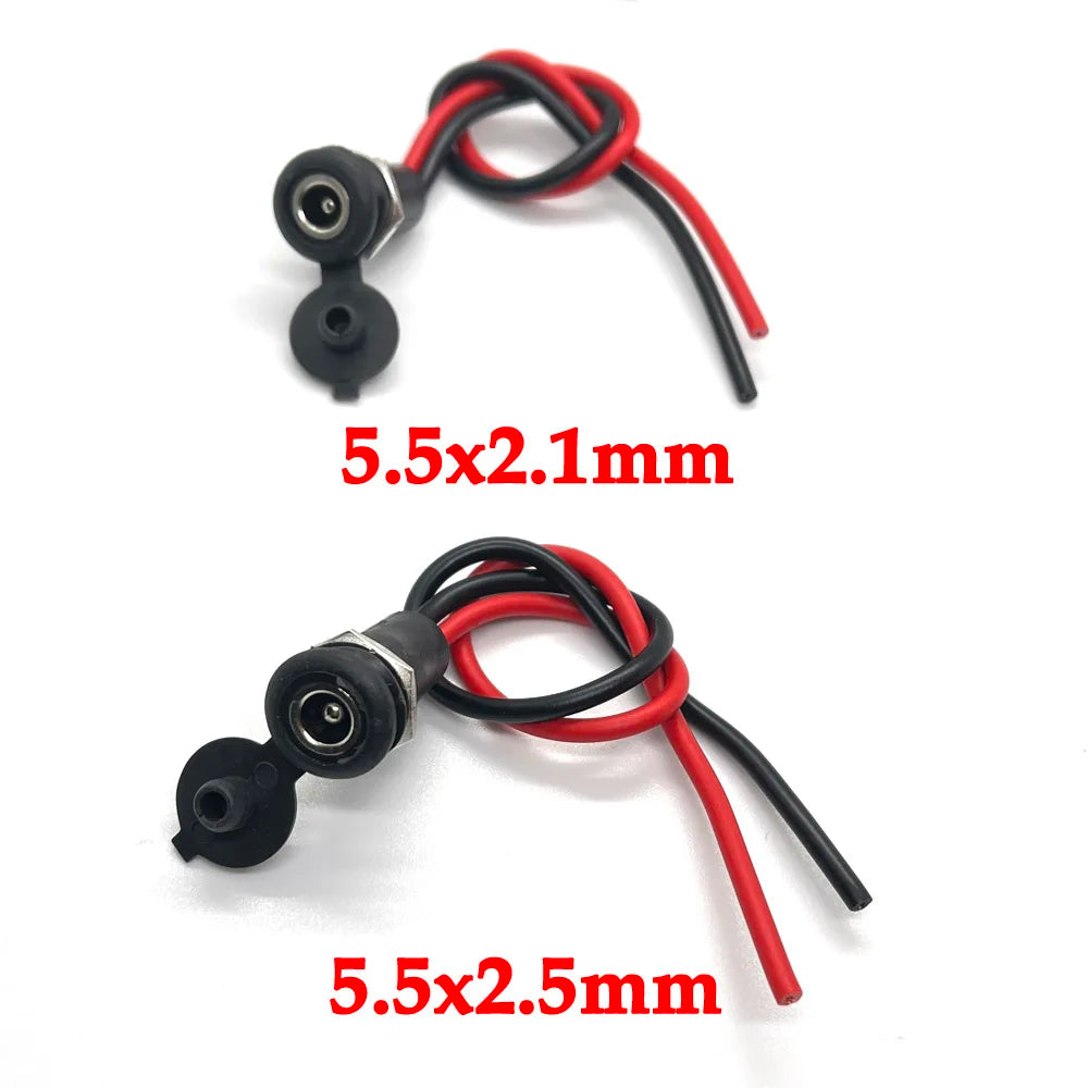 1/2/3pcs/lot DC 5.5*2.1mm/5.5*2.5mm Socket DC Power Supply Jack Socket Plug Female Panel Mount Connector 5.5mm 2.1mm Adapter