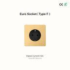 Avoir Gold Rocker Toggle Switch Brass Lever Switch Home Accessories Cat6 Type C EU Sockets And Switches 220V Push Button 86 Type