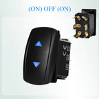 12V Reverse Polarity Rocker Switch DPDT ON-Off-ON 6 Pin Momentary/Latching for Winch Linear Actuator Car Window RV Jack Boat RV
