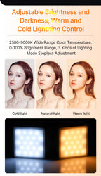 Ulanzi VL49 RGB PRO Full Color LED Video Light 2500K-9000K Camera Light for Photopraphy with Honeycomb Diffuser