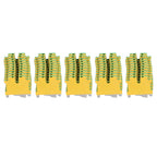 50Pcs Grounding Terminal Pure Copper DIN Rail Mounted Earth Terminal Block Yellow Green TYP USLKG‑3