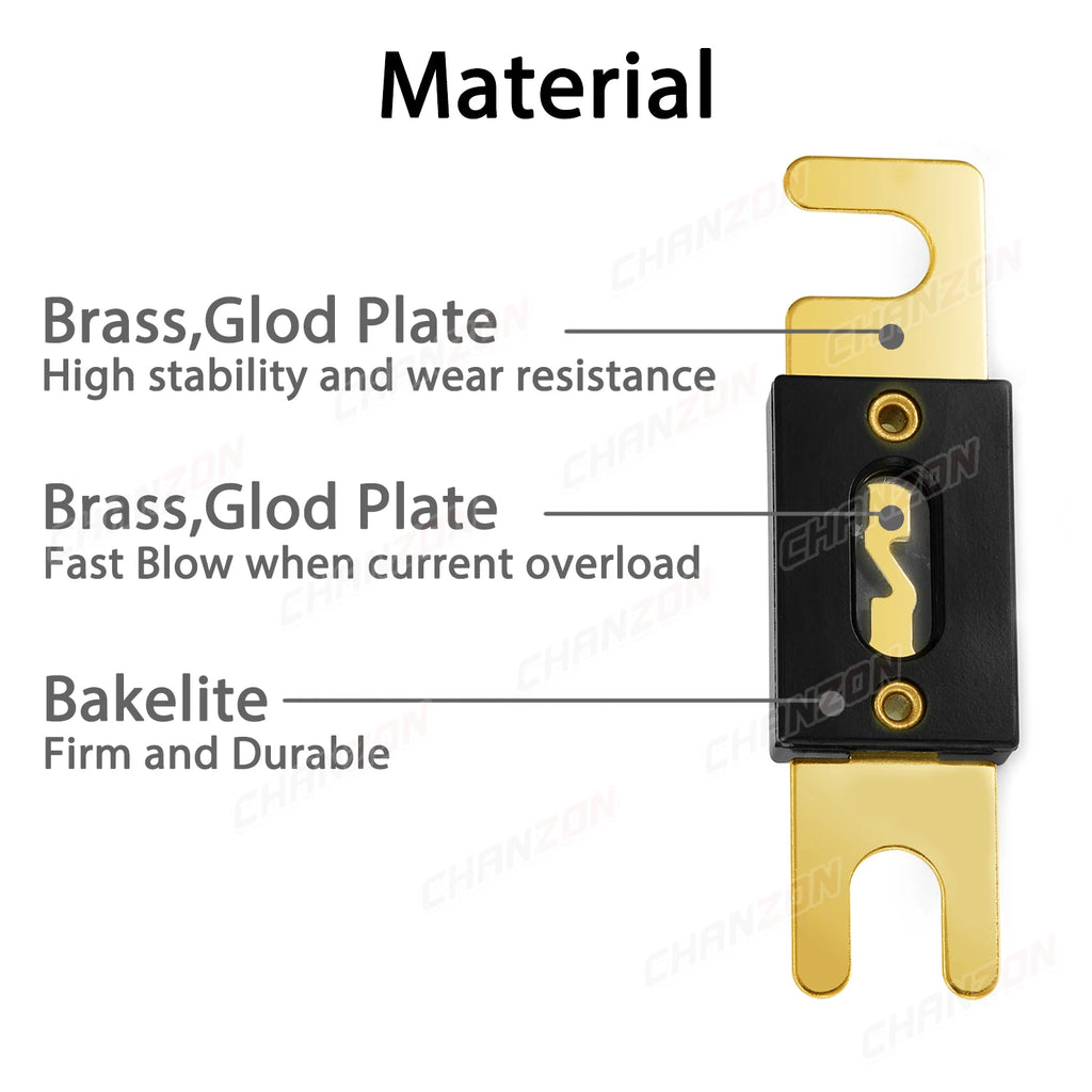 5pcs ANL Auto Blade Fuse Electric 80A 100A 150A 200A 250A 300A 5V 12V 24V 32V Fast Blow Blo Electric Bolt-on Cutoff Fusee