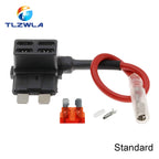 12V MINI SMALL MEDIUM Size Car Fuse Holder Add-a-circuit TAP Adapter with 10A Micro Mini Standard ATM Blade Fuse
