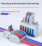 25PCS Electrical Cable Connectors Push-in Quick Terminal Blocks LED Cable Wiring Tool Wire Connectors Rail Installation Model