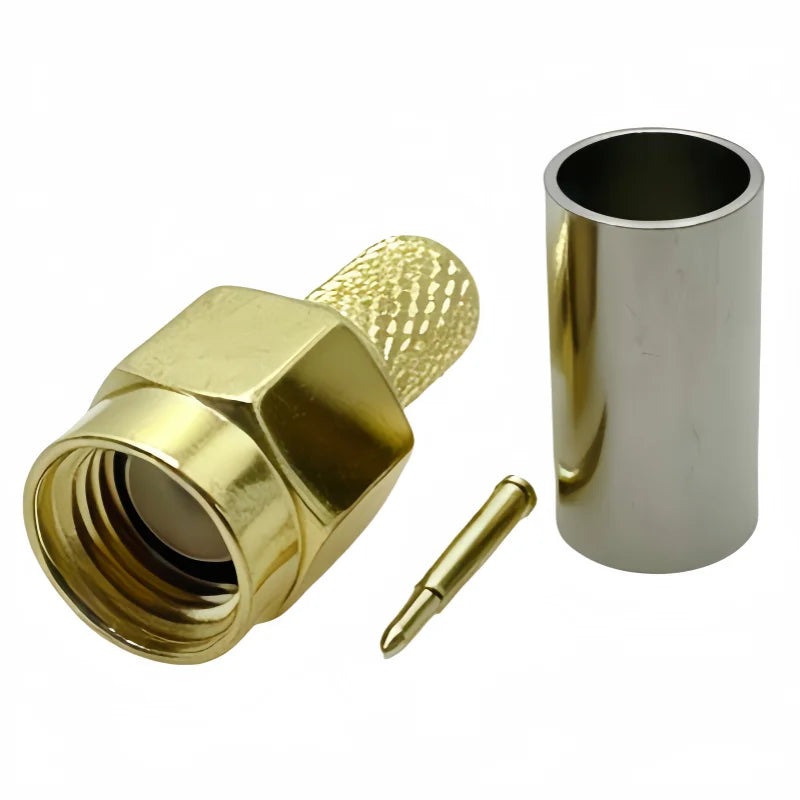 10pcs/lot SMA Male Plug SMA Female RP SMA Male Female Connector Crimp for RG58 LMR195 RG142 RG400