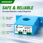 BEMD200 DC Current Sensor 1-200A 10-30VDC Current Transformer Overcurrent Protection Relay Current Detection Switch PLC
